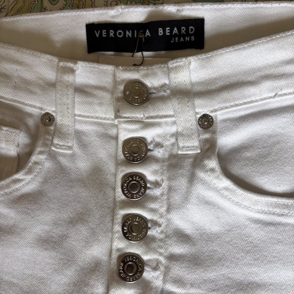 Veronica Beard jeans - White, 5 button front, size 25/0